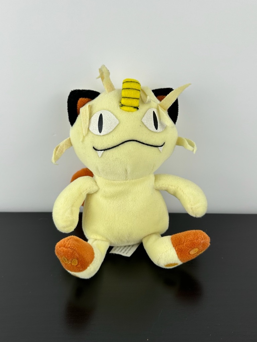 Pokemon Meowth Beanie Plush Stuffed Animal 7” #58060 ASST Pokémon 1998 Vintage